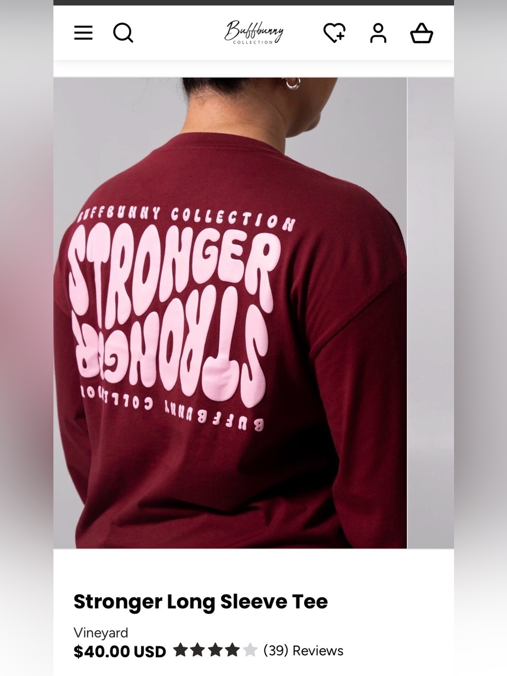 Buffbunny Long Sleeve Tee NWT